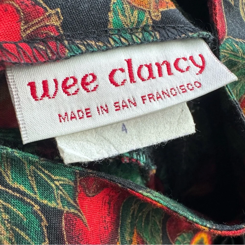 Vintage Wee Clancy Victoria Holiday Harvest Dress Bows Puff Sleeve Tulle Fruit